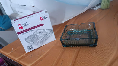 Square Glass Misti Crystal Quality Cigar Cigarette Ashtray Round Tabletop for Home Office Indoor Outdoor Home Decor