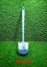 Hockey stick shape plastic toilet brush