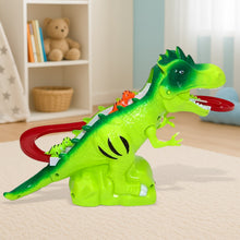 Children Electric Tracks Climb Stair Dinosaur Toys Glowing With Sound Kid Toy Animals Model Interactive Toys